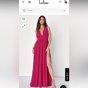 Lulus Heavenly Hues Magenta Maxi Dress